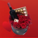 Boxed Roses+ Ferrero Rocher 24pcs + wine - Image 3