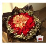 Mid Size Premium Rose Bouquet + Chocolate + Card